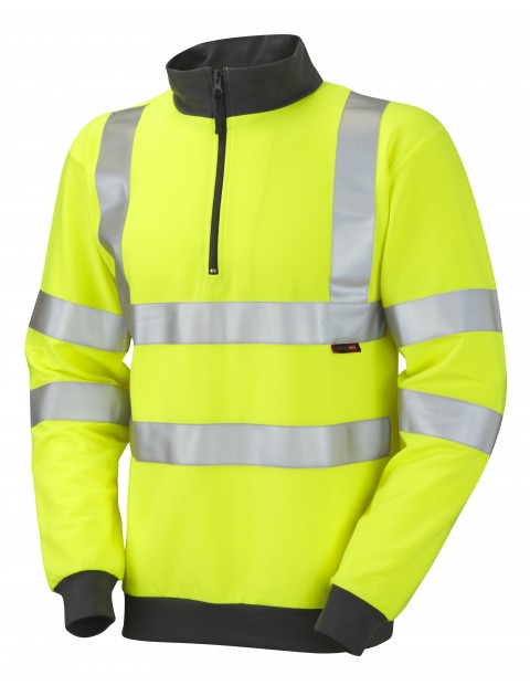 Leo Brynsworthy Class 3 1/4 Zip Sweatshirt SS01-Y  High Visibility